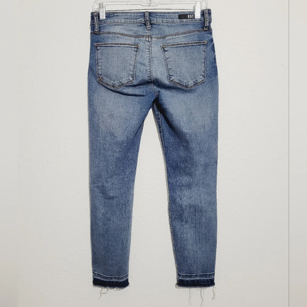 KUT From the Kloth Kurvy Diana Crop Skinny Jeans Women’s Size 4 Stretch Denim - Picture 4 of 14